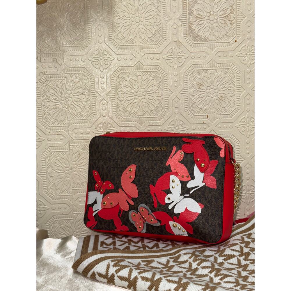 Michael Kors Butterfly PVC Leather Shoulder Bag